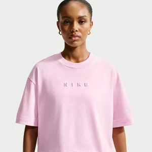 Damski T-shirt o luźnym kroju z krótkim rękawem Nike - Różowy