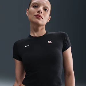 Damski T-shirt o przylegającym kroju Nike Shox - Czerń
