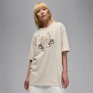 Damski T-shirt oversize Jordan Flight - Brązowy
