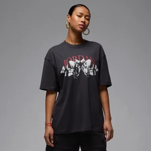 Damski T-shirt oversize z grafiką Jordan - Czerń