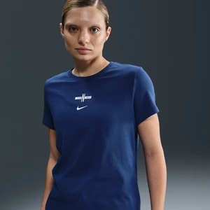 Damski T-shirt piłkarski Nike Anglia - Niebieski