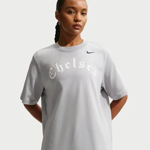 Damski T-shirt piłkarski Nike Chelsea F.C. - Szary