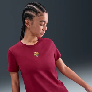 Damski T-shirt piłkarski Nike FC Barcelona - Czerwony