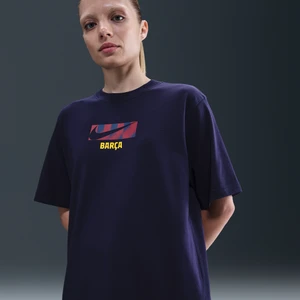 Damski T-shirt piłkarski Nike FC Barcelona Supporter - Fiolet