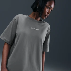 Damski T-shirt piłkarski Nike FC Barcelona - Szary