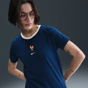 Damski T-shirt piłkarski Nike FFF - Niebieski