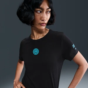 Damski T-shirt piłkarski Nike Inter Mediolan - Czerń