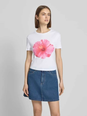 damski t-shirt w kroju regular fit z czystej bawełny ekologicznej model 'PRINCESS' Only