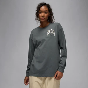 Damski T-shirt z długim rękawem Jordan Brooklyn Realtree - Szary