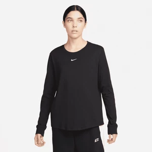Damski T-shirt z długim rękawem Nike Sportswear Premium Essentials - Czerń