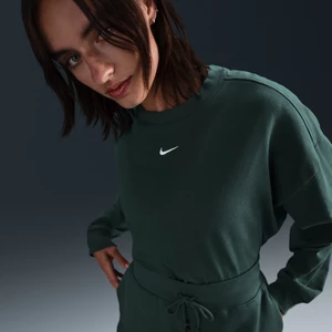 Damski T-shirt z długim rękawem o kroju oversize Nike Sportswear Essential - Zieleń