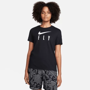 Damski T-shirt z grafiką Dri-FIT Nike Swoosh Fly - Czerń
