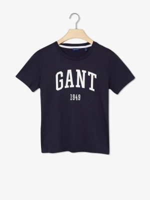 Damski T-Shirt z Krótkim Rękawem I Logo GANT
