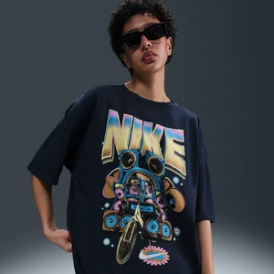 Damski T-shirt z krótkim rękawem o kroju oversize Nike - Czerń