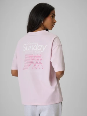 Zdjęcie produktu Damski t-shirt z nadrukiem 4F 4FRSS26TTSHF3794 - różowy