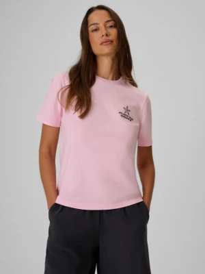 Damski t-shirt z nadrukiem 4F 4FRSS26TTSHF4021 - różowy