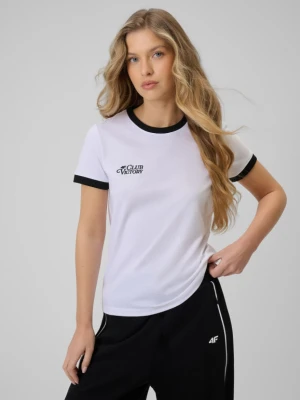 Damski t-shirt z nadrukiem 4F 4FWSS26TTSHF2725 - biały