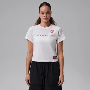 Damski T-shirt z nadrukiem Jordan Brooklyn - Biel