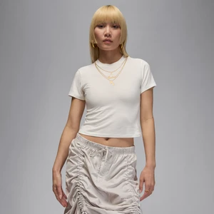 Damski T-shirt z nadrukiem Jordan Flight - Biel