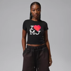 Damski T-shirt z nadrukiem Jordan Flight - Czerń
