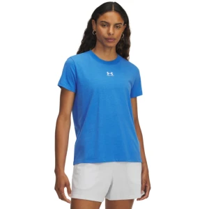 Damski t-shirt z nadrukiem Under Armour Campus Core Ss - niebieski