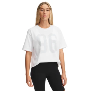 Damski t-shirt z nadrukiem Under Armour UA HWT OS 96 SS - biały