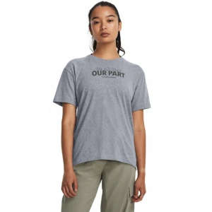 Damski t-shirt z nadrukiem Under Armour UA We All Play SS - szary
