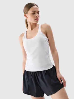 Damski top basic 4F 4FWMM00TSLEF124 - biały