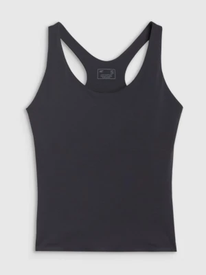 Damski top do jogi 4F 4FWSS25TFSLF428 - czarny