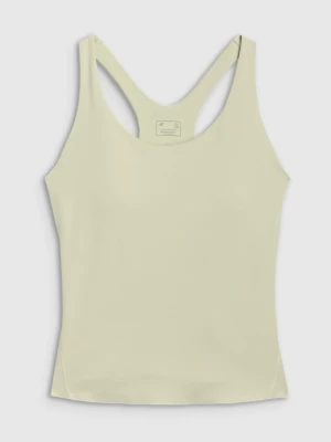 Damski top do jogi 4F 4FWSS25TFSLF428 - zielony