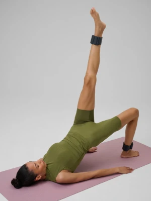 Damski top do jogi 4F 4FWSS26TFSLF0885 - zielony