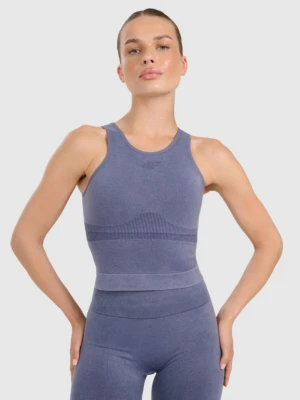 Damski top do jogi i pilatesu 4f 4FWAW25TFSLF578 - granatowy