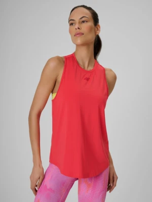 Damski top treningowy 4F 4FRSS26TFSLF1243 - koralowy
