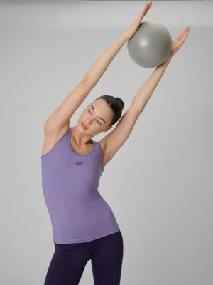 Damski top treningowy 4F 4FWSS26TFSLF0766 - fioletowy