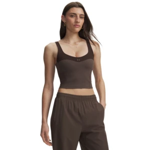 Damski top treningowy Under Armour Motion Colorblock Tank - brązowy