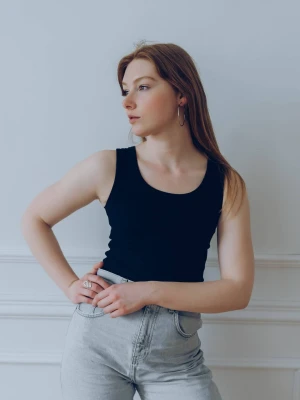 Damski top typu bokserka z bawełny organicznej LAIF