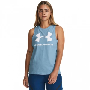 Damski top z nadrukiem Under Armour UA Live Rival Tank - niebieski