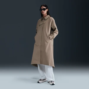 Damski trencz z diagonalu o luźnym splocie Nike Sportswear Collection - Brązowy