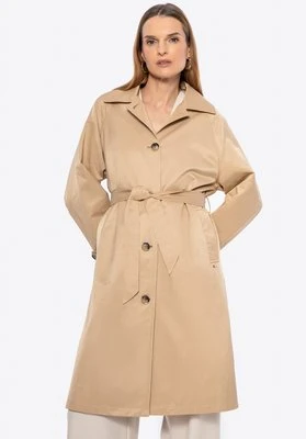 Damski trencz z domieszką bawełny beżowy Wittchen