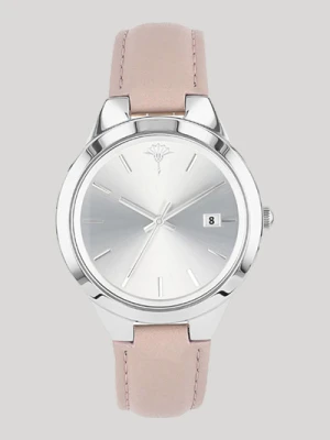 Damski zegarek na rękę w kolorze srebrno-różowym Joop