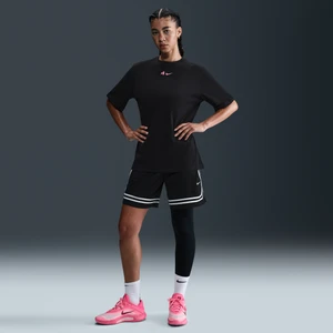 Damskie asymetryczne legginsy do koszykówki ze średnim stanem i jedną nogawką A'ja Wilson - Czerń Nike