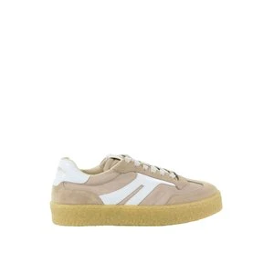 Damskie beżowe skórzane sneakersy MARC O'POLO 60219033501346-705