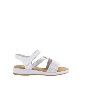 Damskie biało-srebrne sportowe sandały GABOR 82.733.51