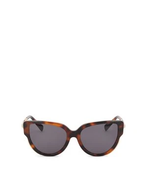 Damskie brązowe okulary przeciwsłoneczne cat eye Kazar