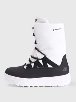 Damskie buty zimowe śniegowce INUA 4F 4FRAW25FSBSF041 - białe
