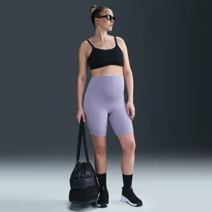 Damskie ciążowe kolarki z wysokim stanem i kieszeniami 20 cm Nike (M) One - Fiolet