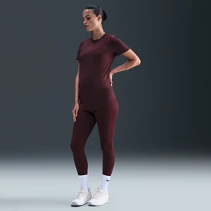 Damskie ciążowe legginsy 7/8 z wysokim stanem i kieszeniami Nike (M) One - Czerwony