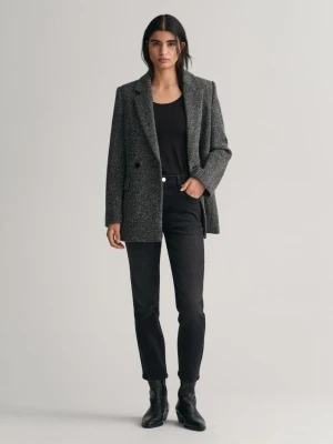 Damskie czarne jeansy o dopasowanym kroju GANT