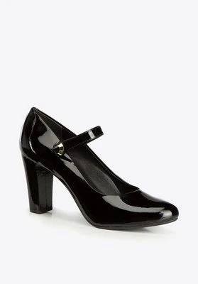 Damskie czółenka z lakierowanej skóry z paskiem Wittchen