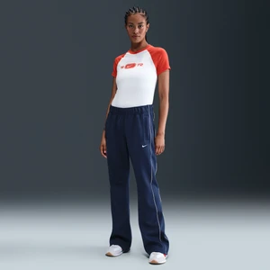 Damskie dopasowane spodnie z dzianiny ze średnim stanem Nike Sportswear Windrunner - Niebieski